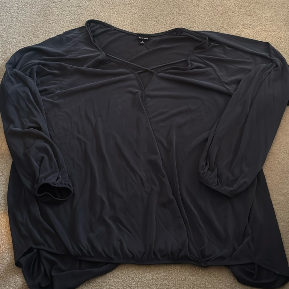 Plus size 28W wrap style top